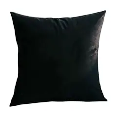GENERICO - Cojin De Terciopelo Liso Cierre Oculto Medida 45x45cm Negro