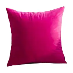 GENERICO - Pack 2 Cojines De Terciopelo Liso Medida 45x45cm Color Fucsia