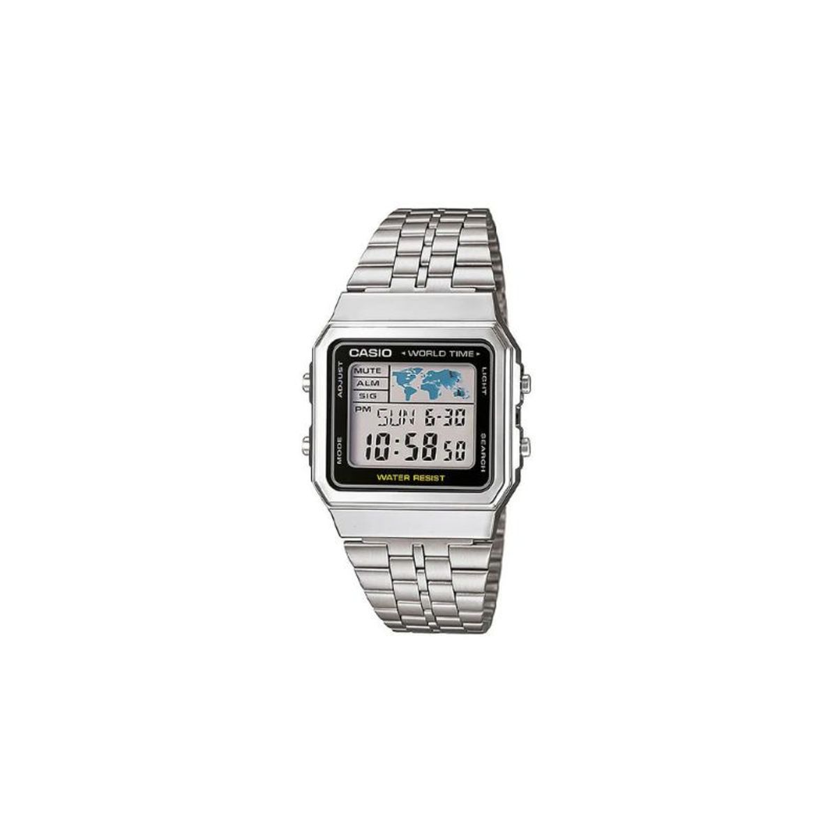 CASIO - Reloj World Time Casio Vintage A500WA-1DF Plateado