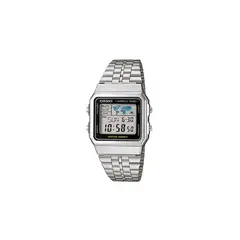 CASIO - Reloj World Time Vintage A500WA-1DF Plateado