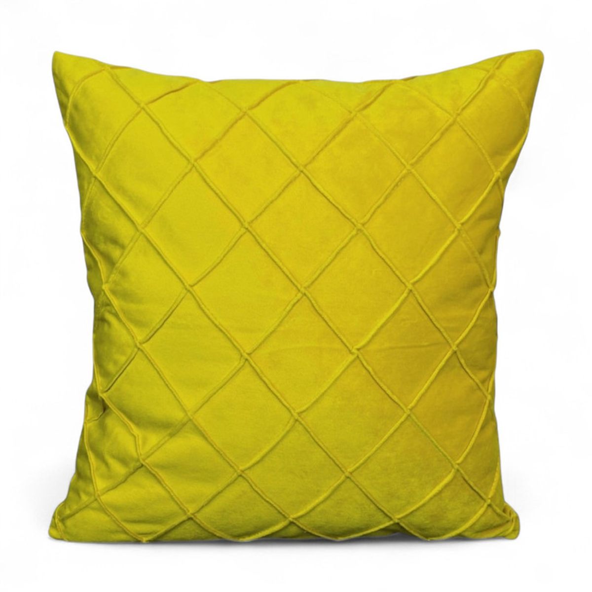 GENERICO - Pack 2 Cojines De Terciopelo Rombo Medida 45x45cm Color Amarillo