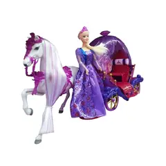 CARIBEE - Princesa En Elegante Carruaje + Caballo Eléctrico Que Camina