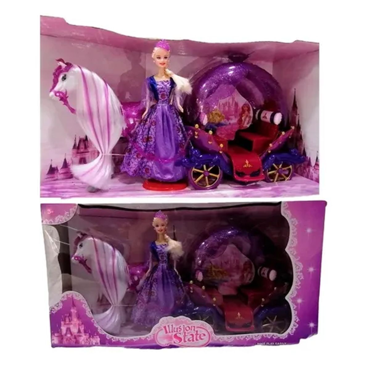 CARIBEE - Princesa En Elegante Carruaje + Caballo Eléctrico Que Camina