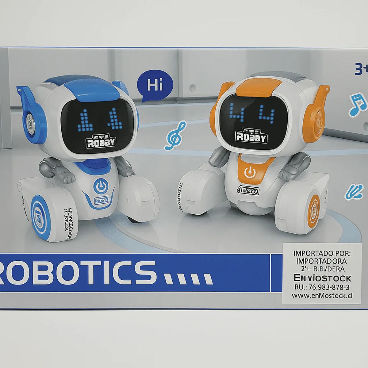 GENERICO - Robot Juguete a Control Remoto Robby con Luces y Sonido