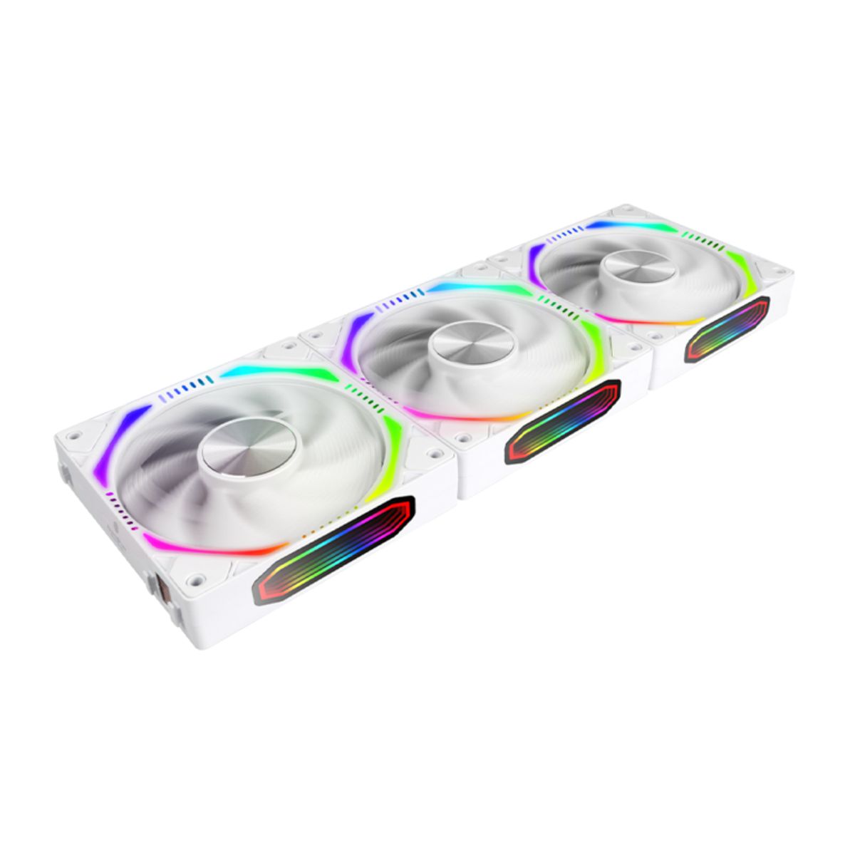 KRONOS - Kit 3 Ventiladores Kronos ARGB Magnéticos Pc, 120mm – White