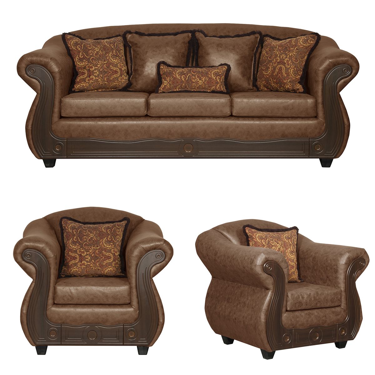 BLACK FACTORY - Juego de Living 3 1 1 Estambul