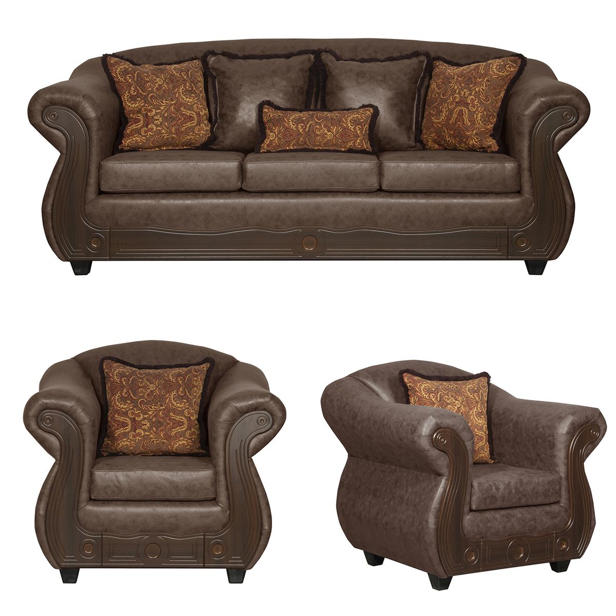 BLACK FACTORY - Juego de Living 3 1 1 Estambul