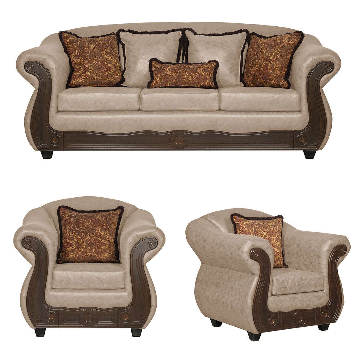 BLACK FACTORY - Juego de Living 3 1 1 Estambul