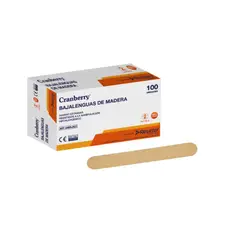 CRANBERRY - Bajalenguas de madera caja 100 Unidades