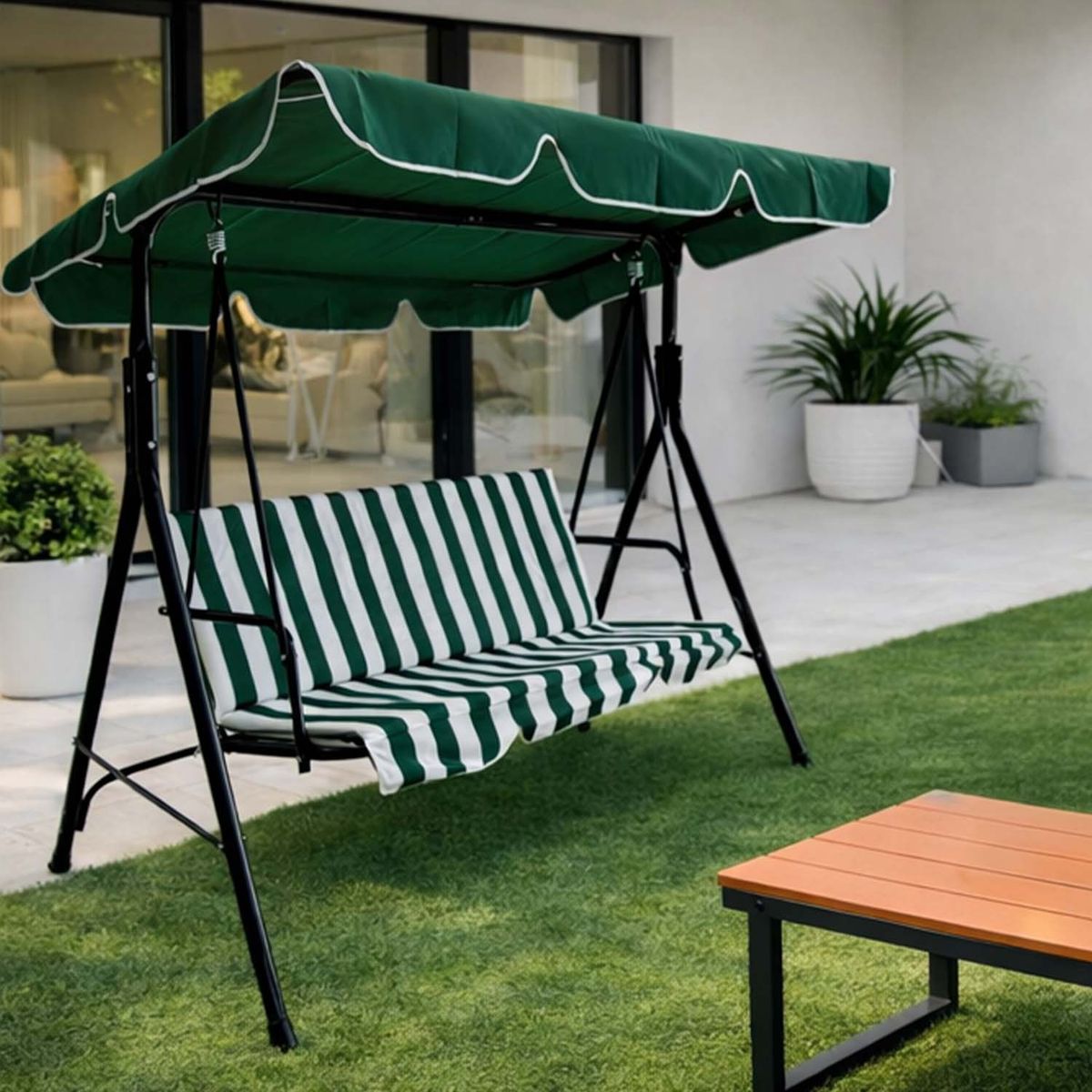 NOVAHUS - Columpio Terraza Clasico Verde