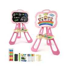 CARIBEE - Pizarra Con Atril 3 En 1 Magnetica Doble Para Niños Y Niñas