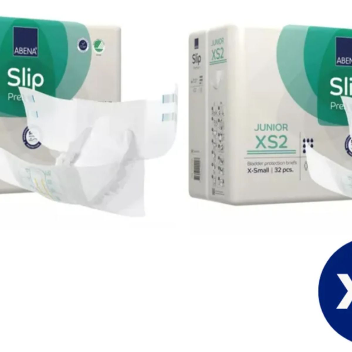 ABENA - Pack X 2 Pañal Abena Slip Junior Xs2 (ex Abriform 43050)