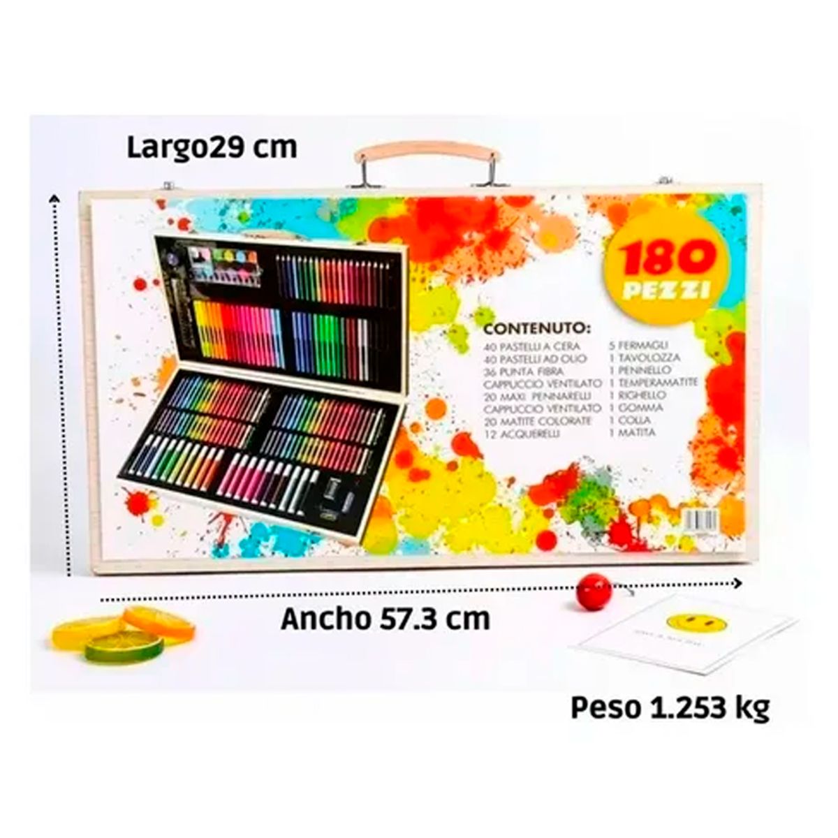 IRM - Set De Dibujo Y Pintura Lápices Y Accesorios 180 Piezas