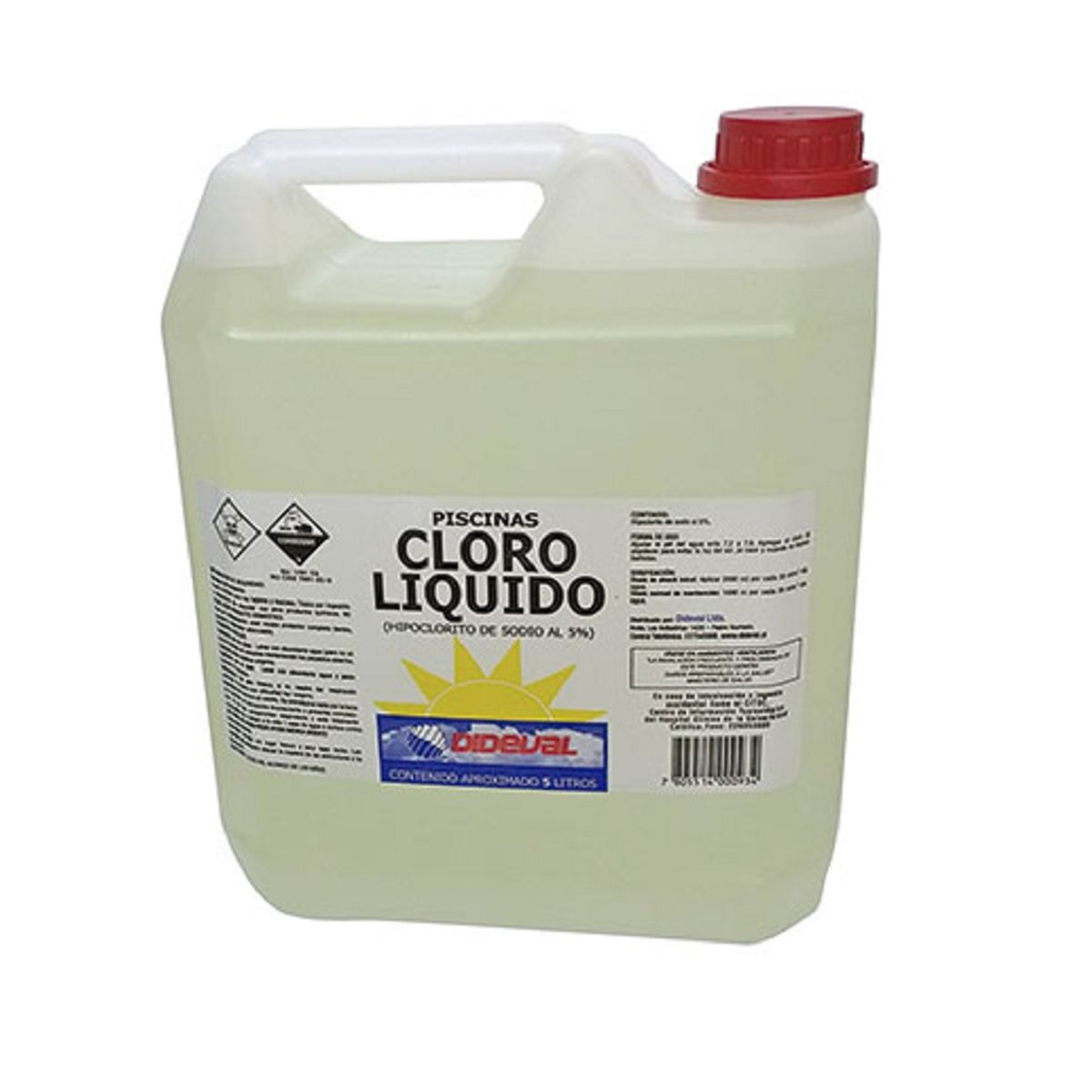 DIDEVAL - CLORO PISCINA CONCENTRADO 10 LITROS DIDEVAL