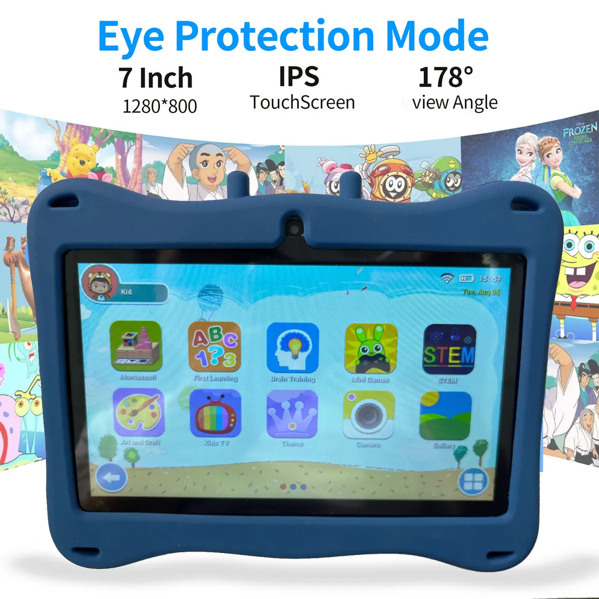 BRO TOUMI - Toumi Tablet  Elefantes Pegasus Para Niños 7 Pulgadas 6g+128g Android 12