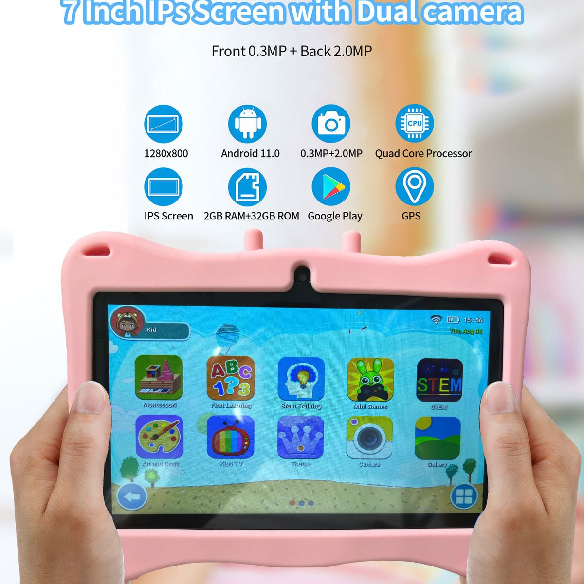 BRO TOUMI - Toumi Tablet  Elefantes Pegasus Para Niños 7 Pulgadas 6g+128g Android 12