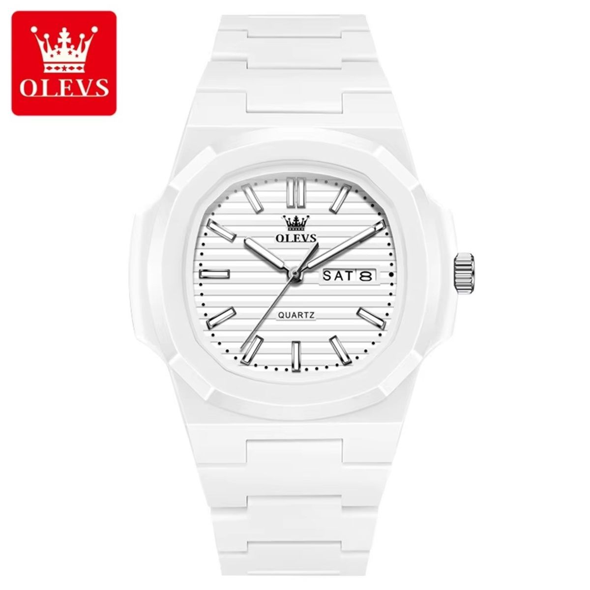 STARTECHOFFICE - Reloj Deportivo Cuadrado Correa de Resina Moderno y Resistente al Agua