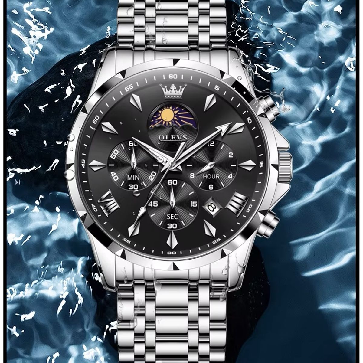 STARTECHOFFICE - Reloj Deportivo de Cuarzo 42mm con Cronógrafo Calendario
