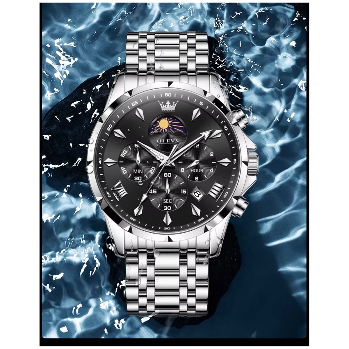 STARTECHOFFICE - Reloj Deportivo de Cuarzo 42mm con Cronógrafo Calendario