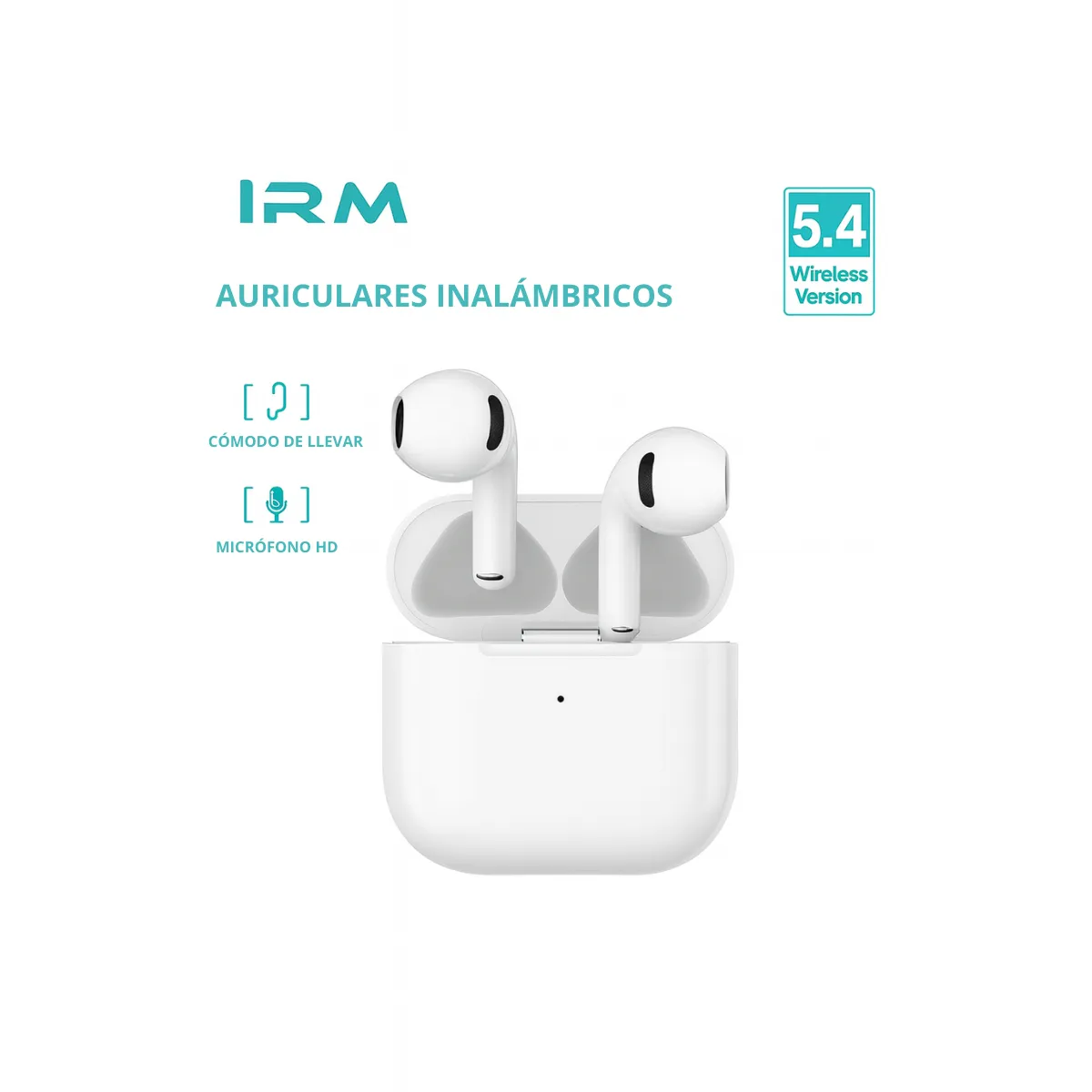 GENERICO - Audífonos Auriculares Inalámbrico Para iPhone Android Blanco