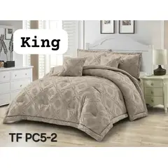 GENERICO - Cobertor de Verano KING Plumon Ligero de Polialgodón Beige