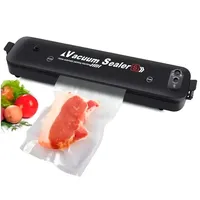 Maquina Selladora Al Vacío Alimentos 90w + 2 Rollos 28cmx5m Color Negro Vacuum Sealer
