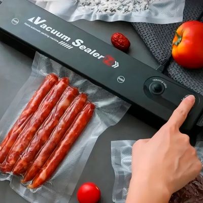 Imagen 2 del producto Maquina Selladora Al Vacío Alimentos 90w + 2 Rollos 28cmx5m Color Negro Vacuum Sealer