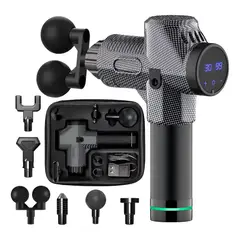 GENERICO - Masajeador Muscular Pistola Masaje 30 Velocidades Digital