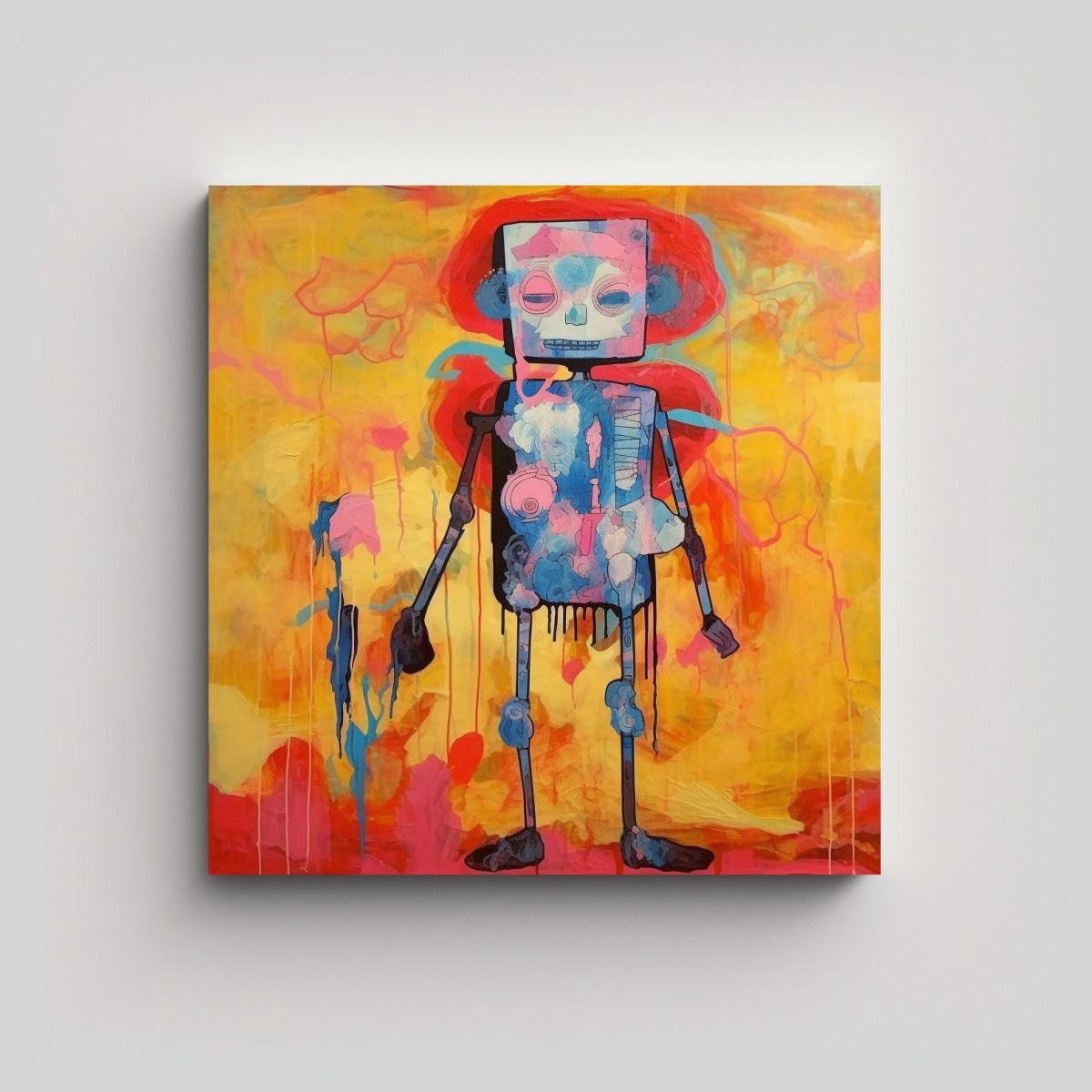 GENERICO - Cuadro Espectacular Con Paleta De Colores Rosa Y 60x60 Cm