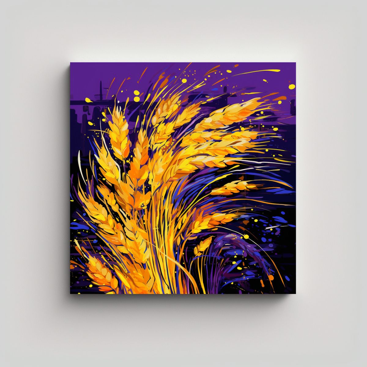 GENERICO - Cuadro De Baño Con Movimiento De Granos De Arroz 60x60 Cm