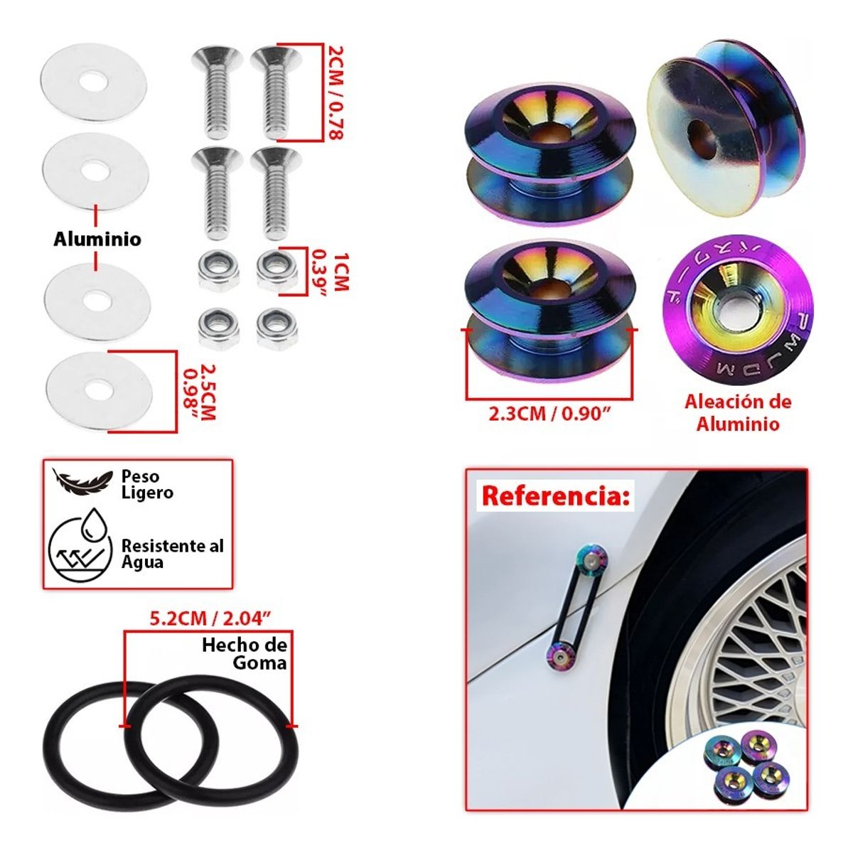 GENERICO - Sujetadores De Parachoques Tornasol