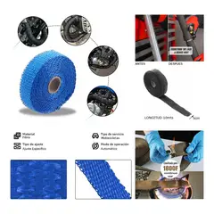 GENERICO - Cinta Térmica De Escape 10 Metros Moto Anti Quemadura
