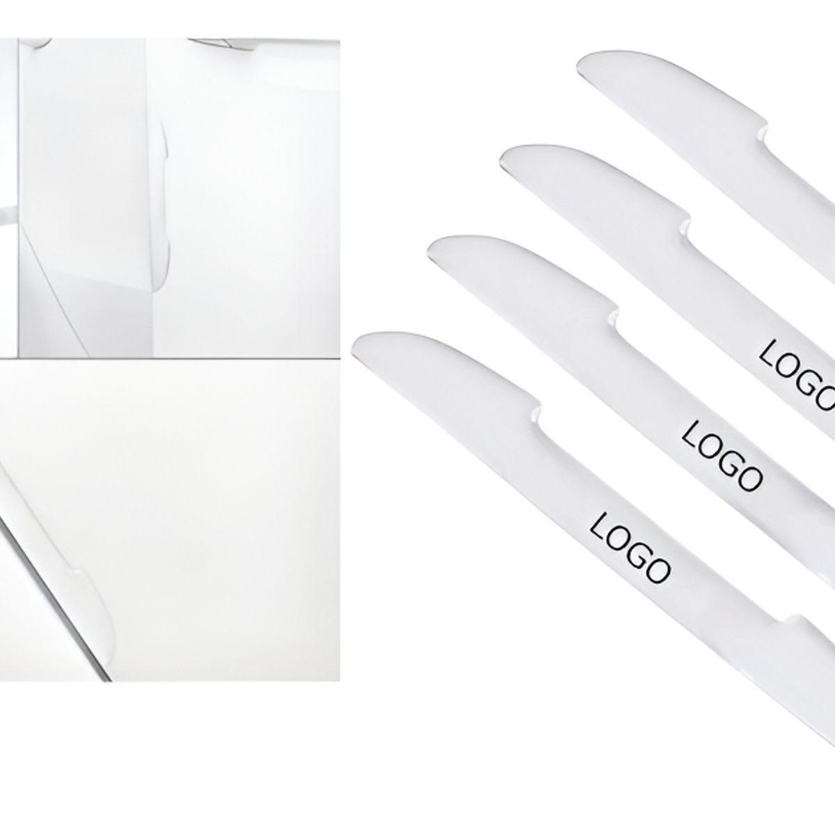 GENERICO - X4 Topes De Puerta Transparente Marcas Adhesivo Auto