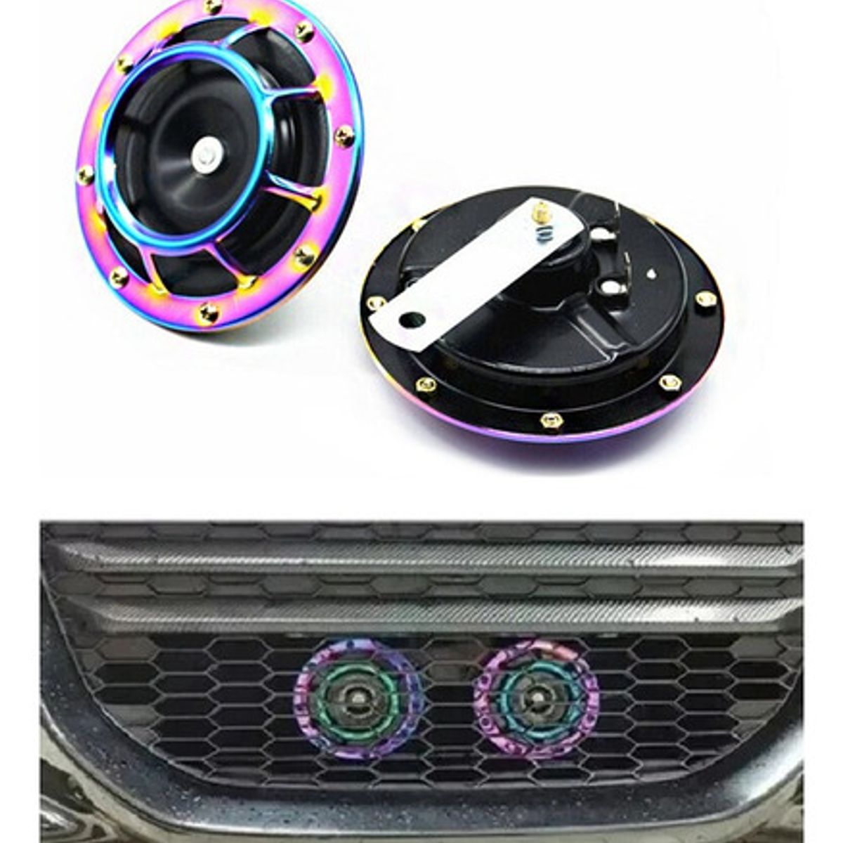 GENERICO - Bocinas Tipo Hella Tornasol Tuning Universal 12v