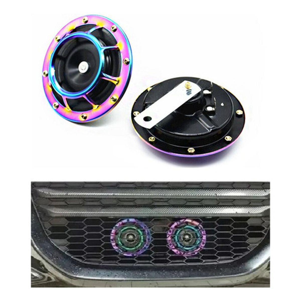 GENERICO - Bocinas Tipo Hella Tornasol Tuning Universal 12v