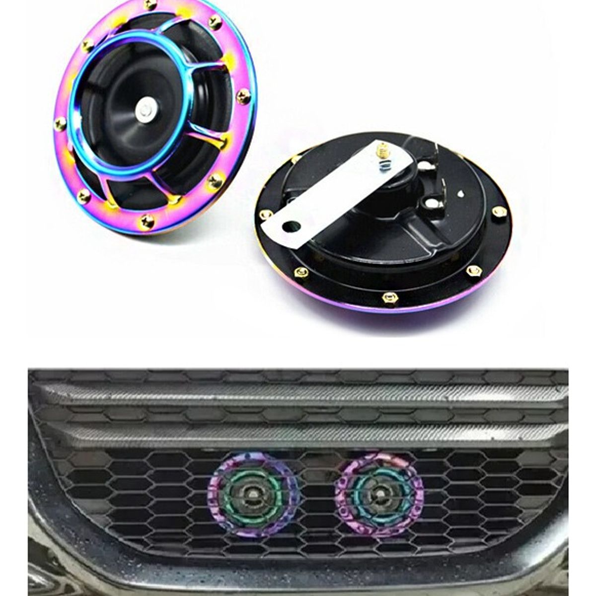 GENERICO - Bocinas Tipo Hella Tornasol Tuning Universal 12v