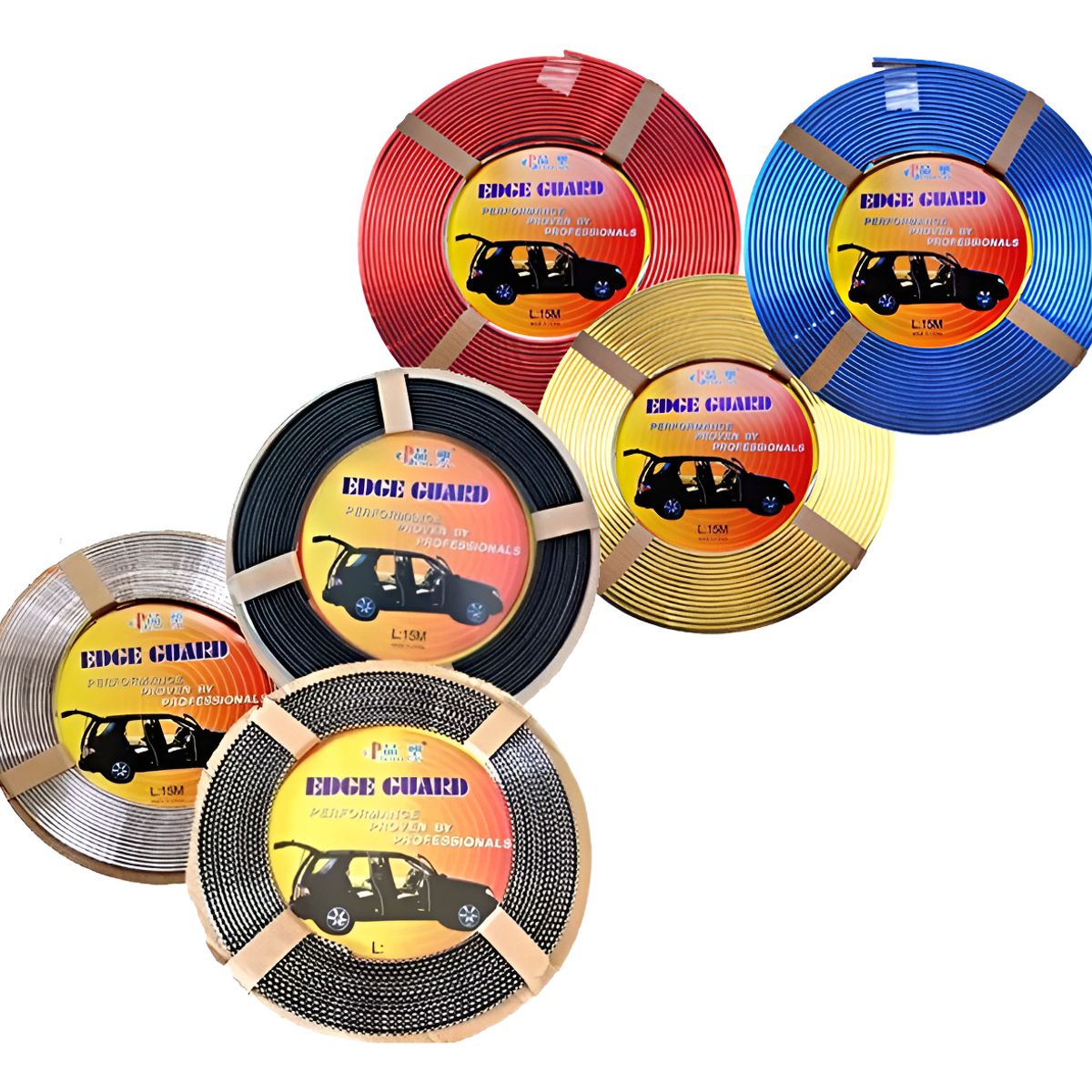 GENERICO - Moldura Embutida Auto Color Gris Negro Fibra Carbono 15mts