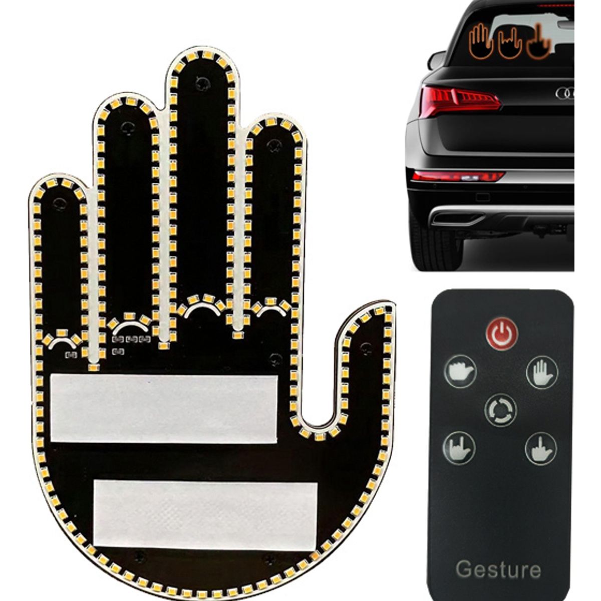 GENERICO - Señal De Mano Led Para Auto 4 Modos