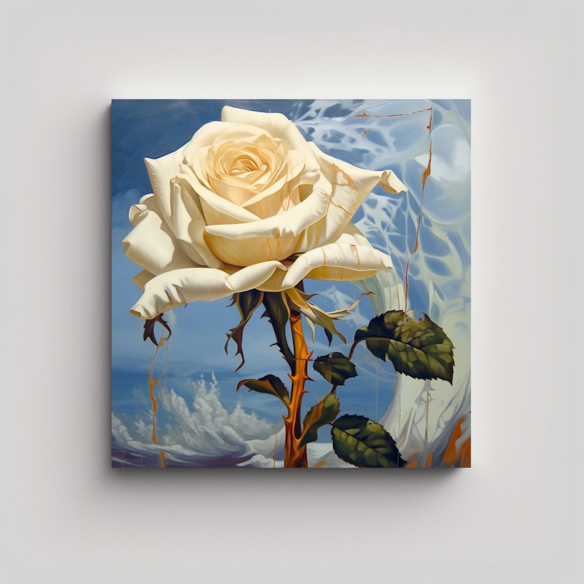 GENERICO - Expresividad En Movimiento Rosa Blanca 60x60 Cm