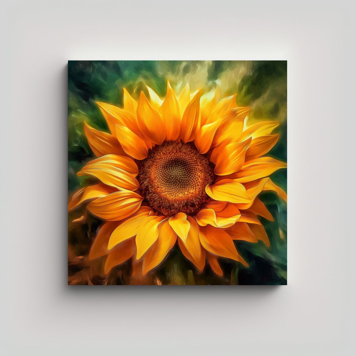 GENERICO - Cuadro Cuadro Girasol Impactante Estilo Sombreado 60x60 Cm