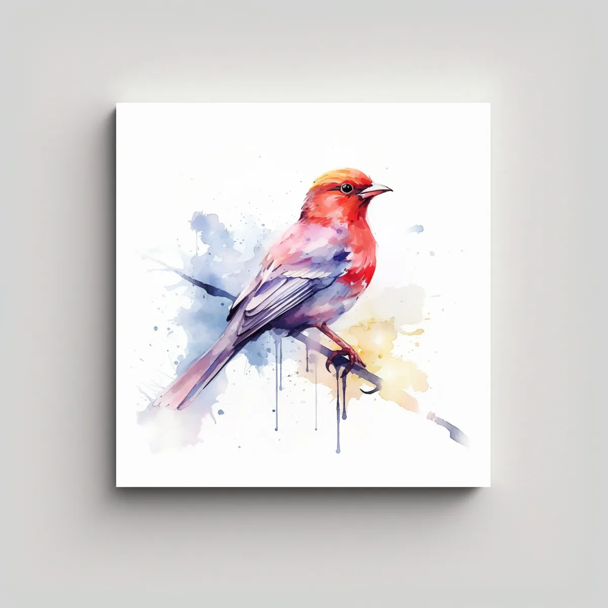 GENERICO - Cuadroes De Aves Para Cocina En Fondo Blanco 60x60 Cm