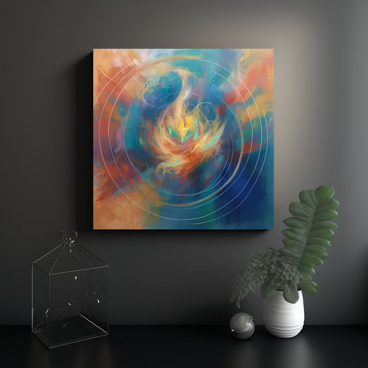 GENERICO - Alma Liberada Abrazando El Concepto De 60x60 Cm