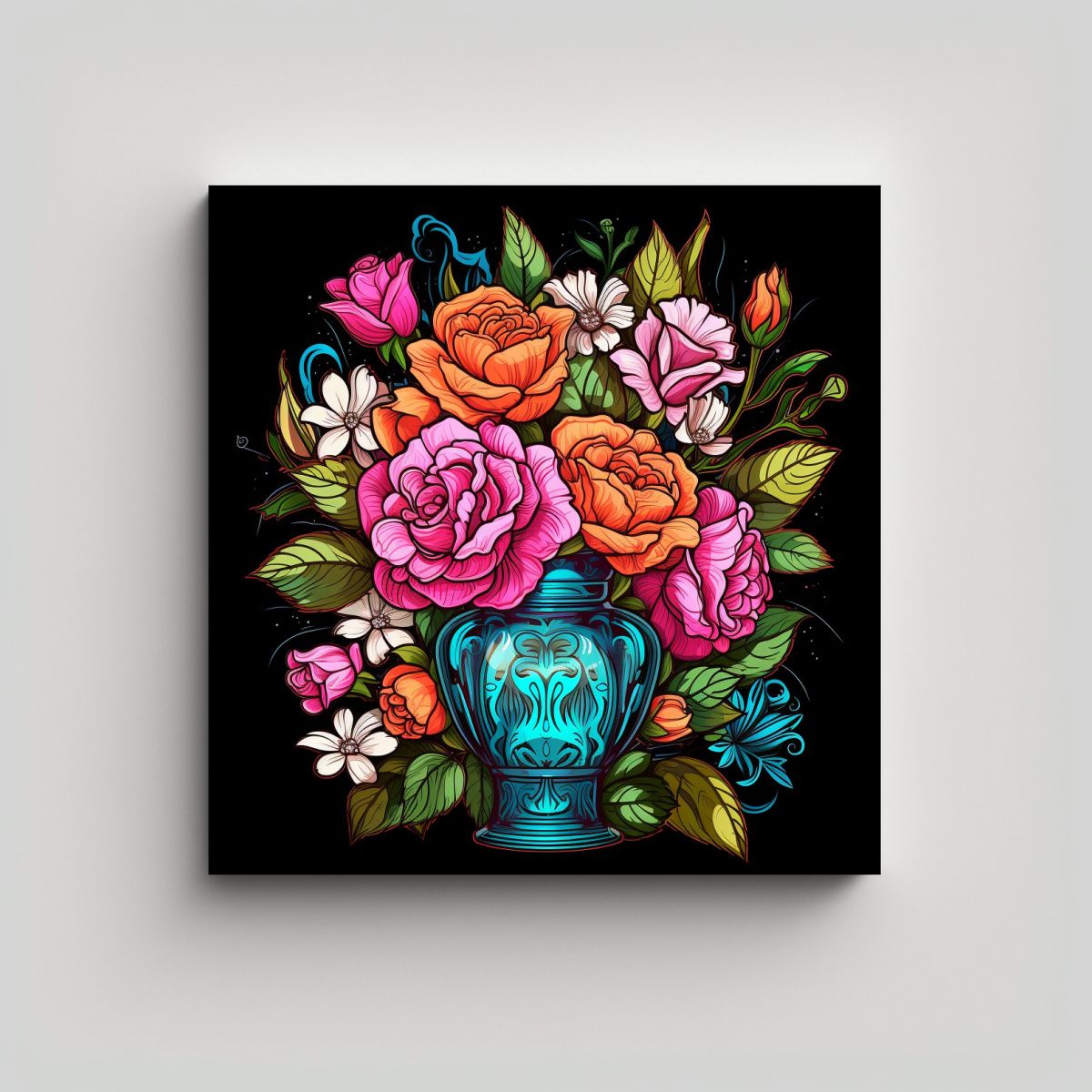 GENERICO - Ilustración Dinámica Y Colorida De Alta 60x60 Cm