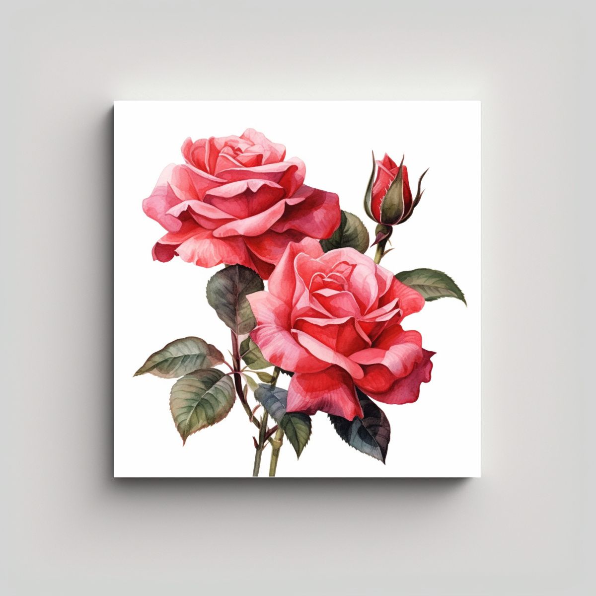 GENERICO - Cuadro Decorativo Espacial Con Detallado Bouquet 60x60 Cm