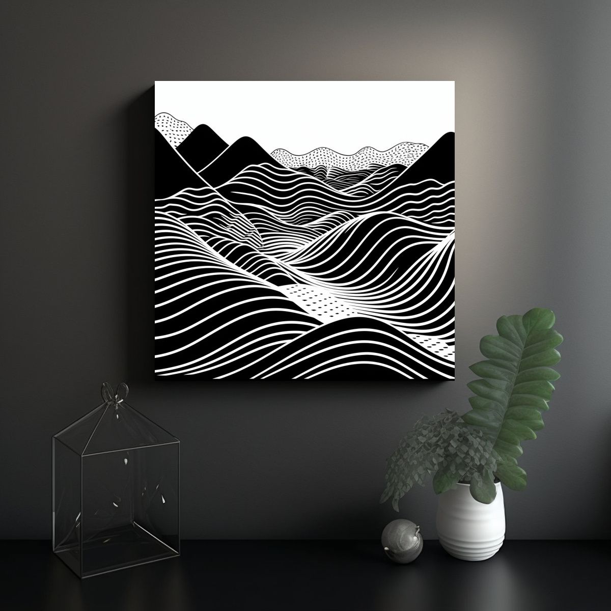 GENERICO - Pinturas Decorativas Retro De Relieve En Lienzo 60x60 Cm