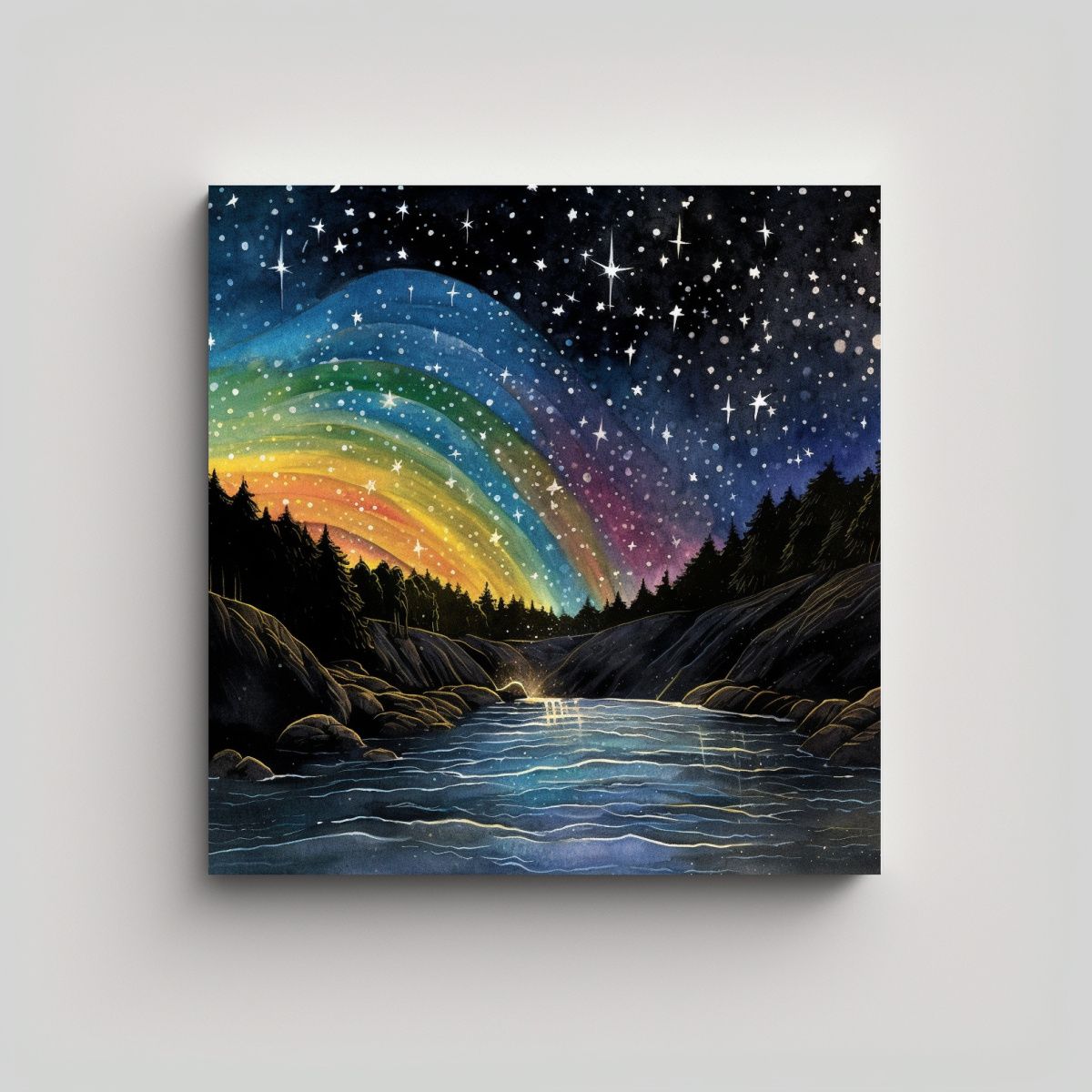 GENERICO - Cuadro Tela Fotografía Textura Dibujada 60x60 Cm