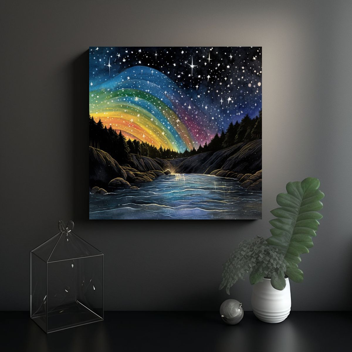 GENERICO - Cuadro Tela Fotografía Textura Dibujada 60x60 Cm