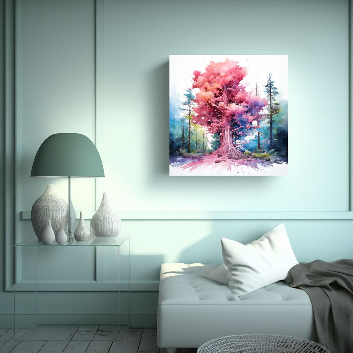 GENERICO - Cuadro Vintage Mural De Un árbol Redwood En 60x60 Cm