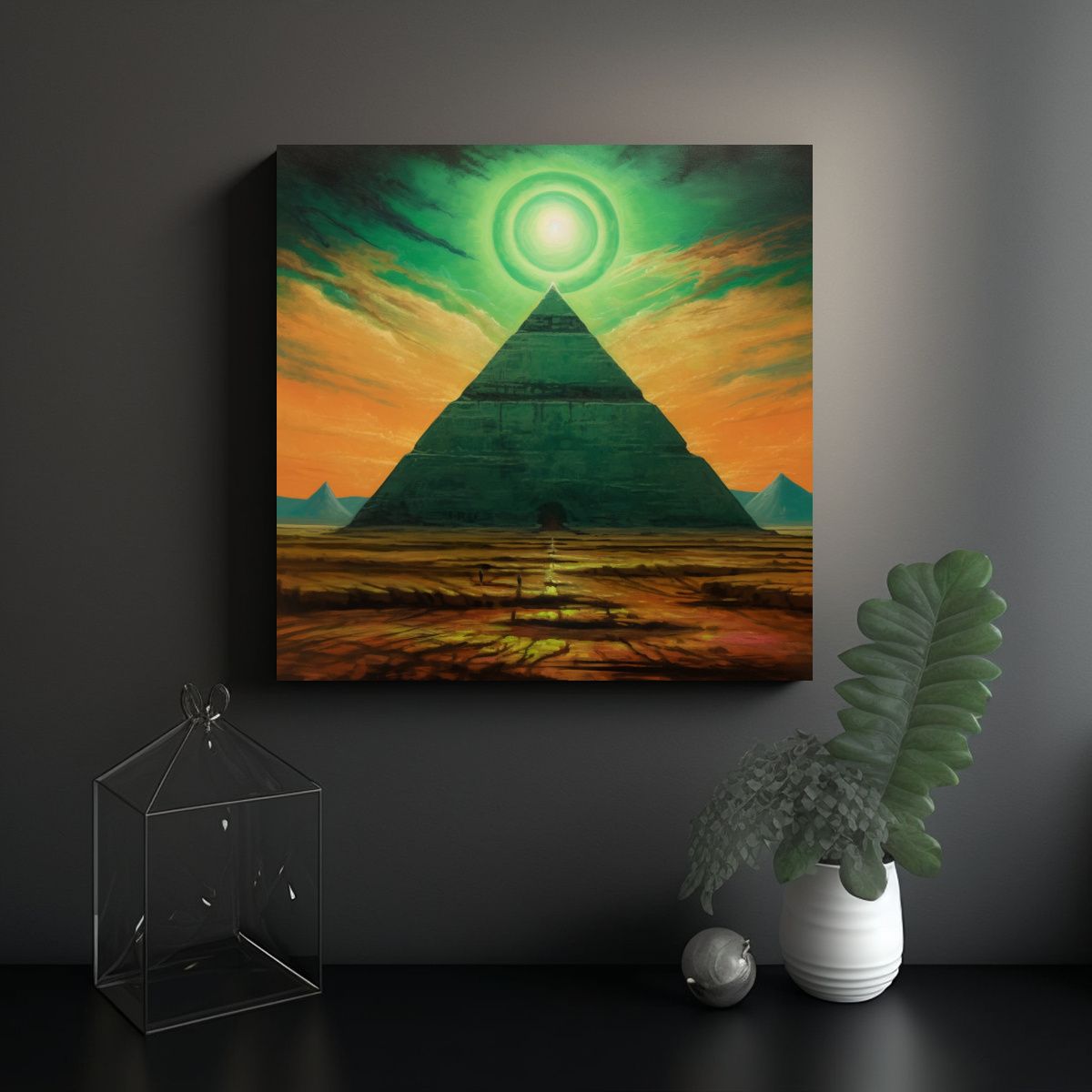 GENERICO - Cuadro Arte Gráfico Movimiento Estilo Pintura 60x60 Cm.