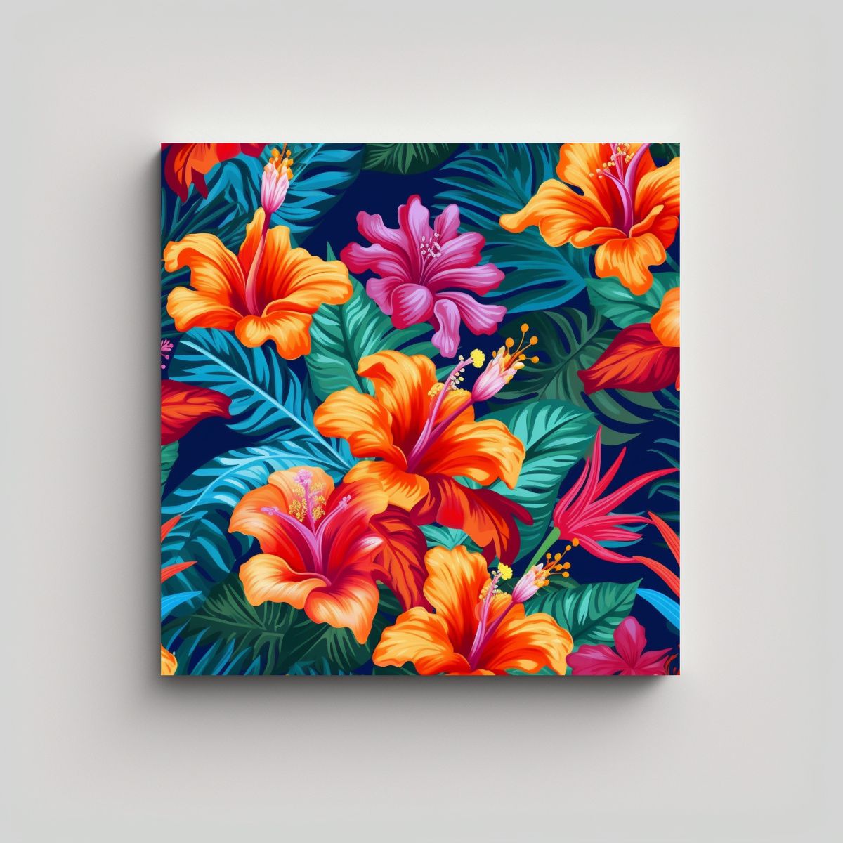 GENERICO - Diseño De Arte De Pared Fotografía De Flores 60x60 Cm.